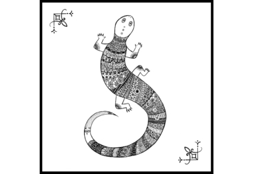 Lizard in Mandala style