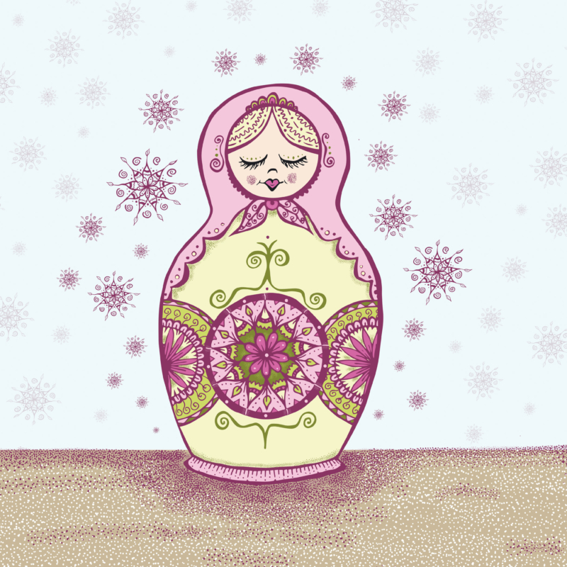 Nesting doll colorful