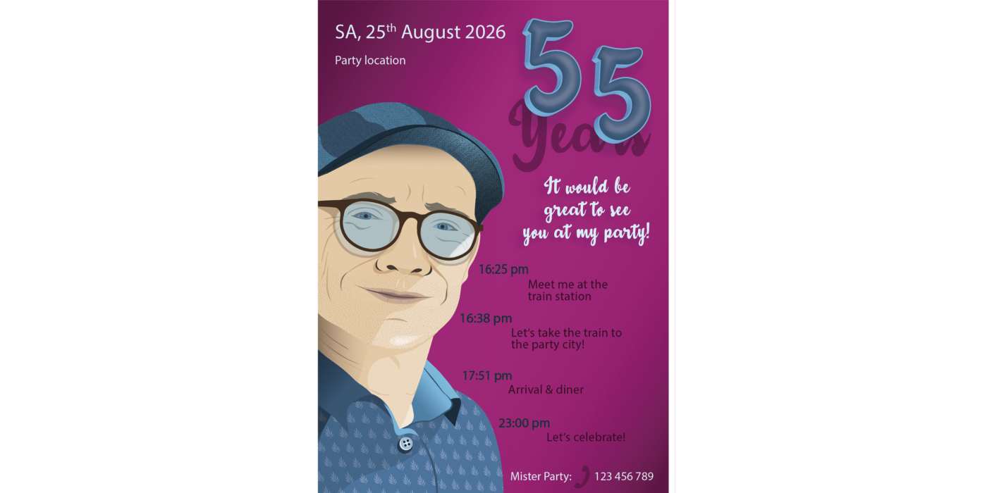 Invitation flyer for birthday party