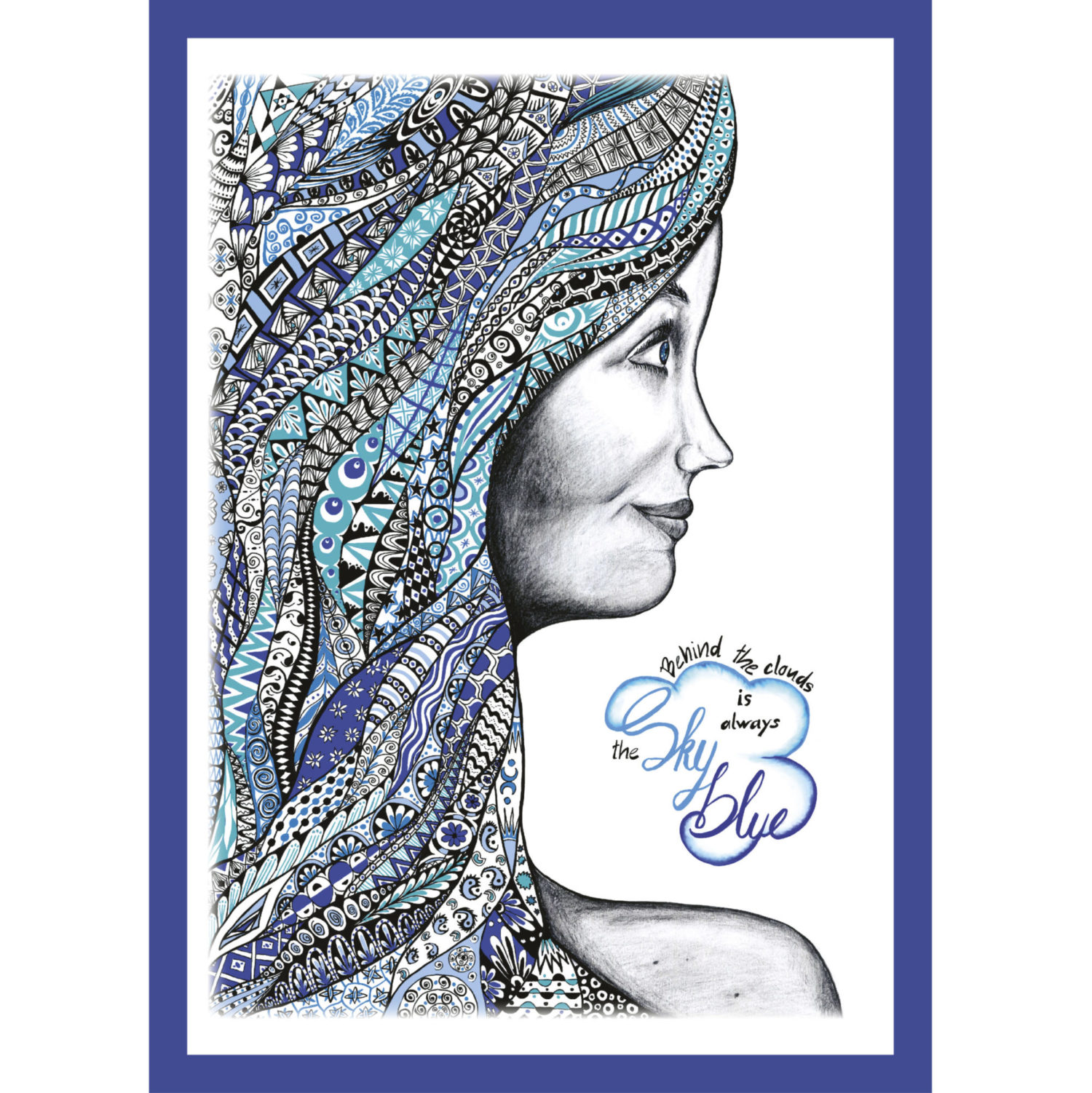 Mandala lady - hand drawn artwork